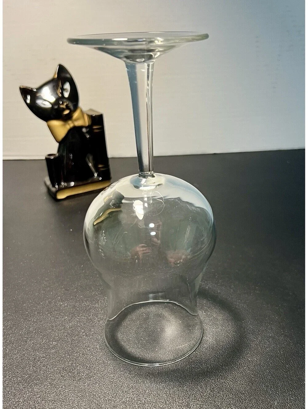 Luminarc France 1970s Set Of 3 Hurricane Goblets Clear Glass, 2.75x7.5”